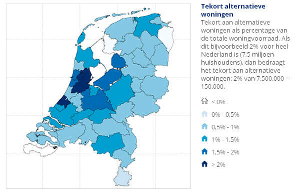 Tekort alternatieve woningen
